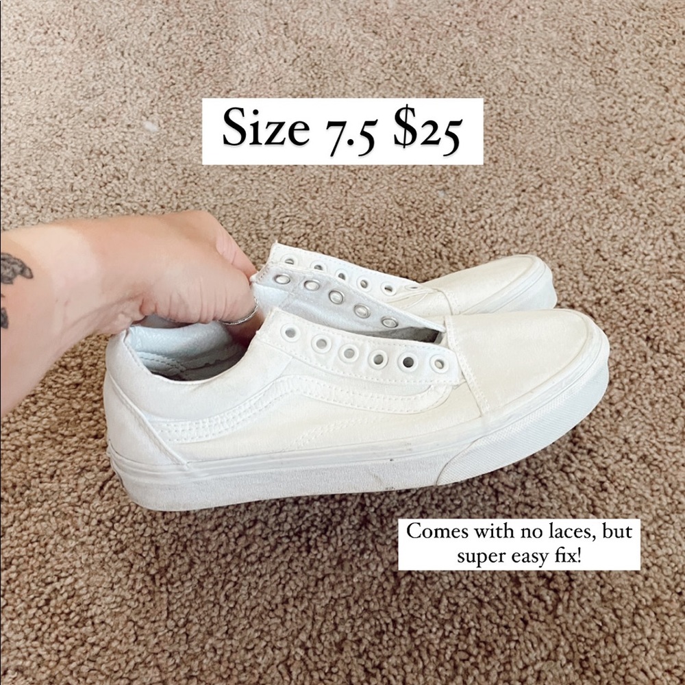 White platform vans
